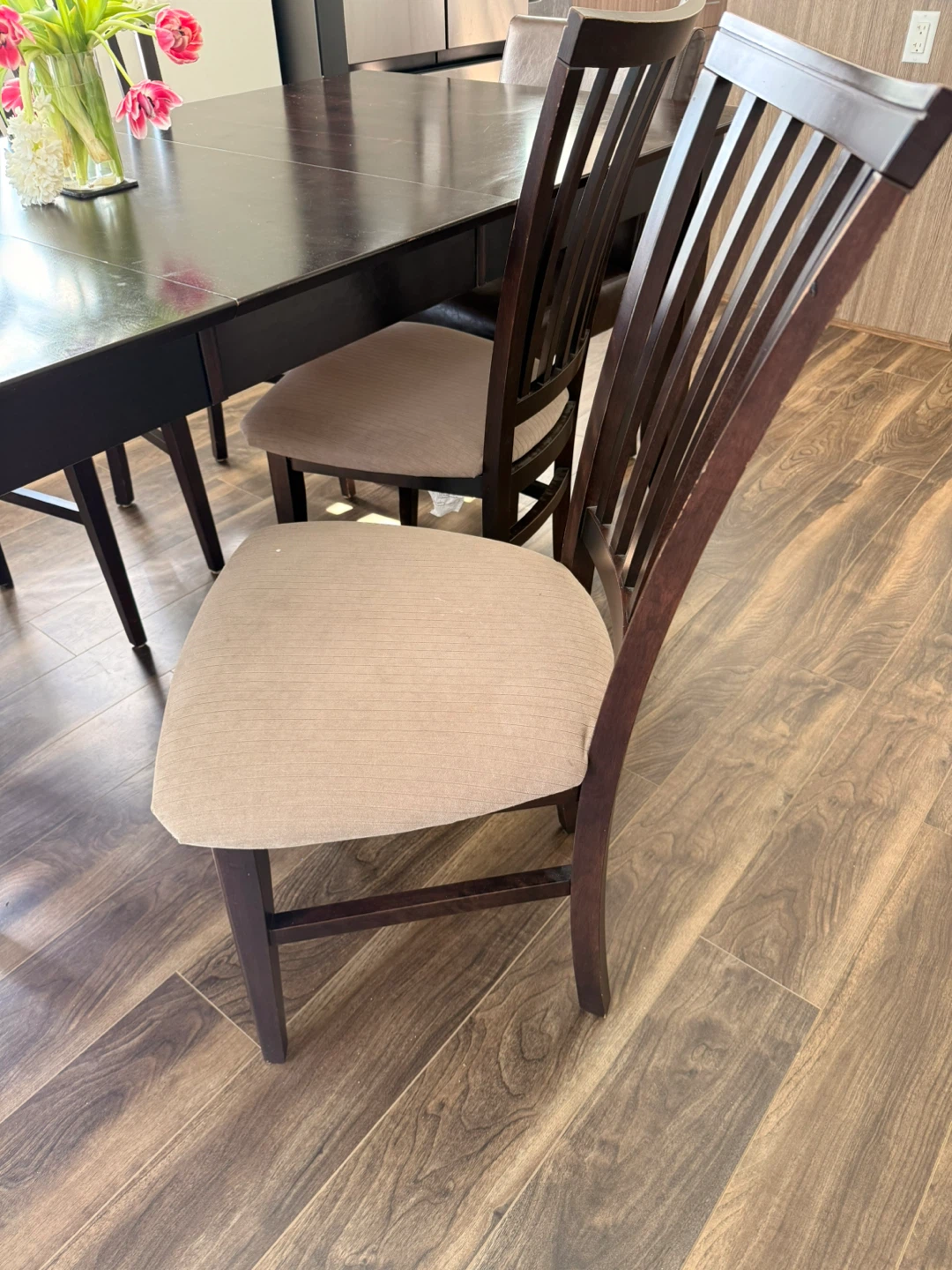 Dark Wood Dining Table with 6 Chairs - photo 3
