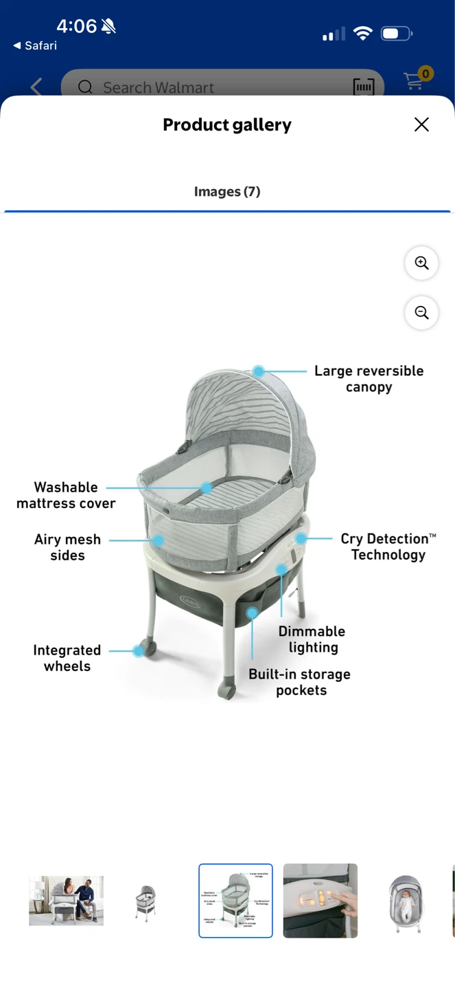 Graco Sense2Snooze Bassinet with Cry Detection - photo 4