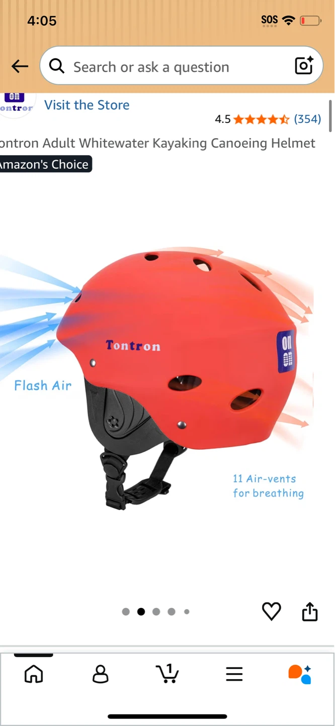 Tontron Adult Large Size Whitewater Kayaking Canoeing Helmet
