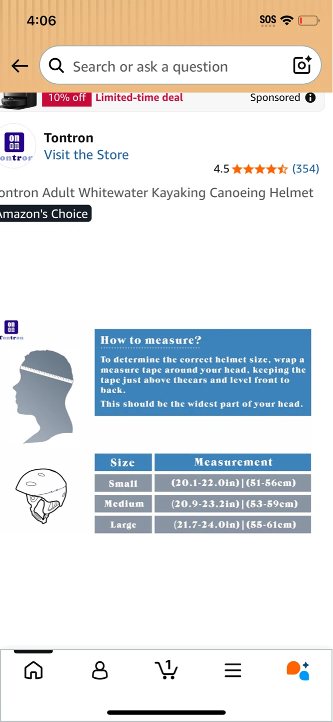 Tontron Adult Large Size Whitewater Kayaking Canoeing Helmet - photo 4