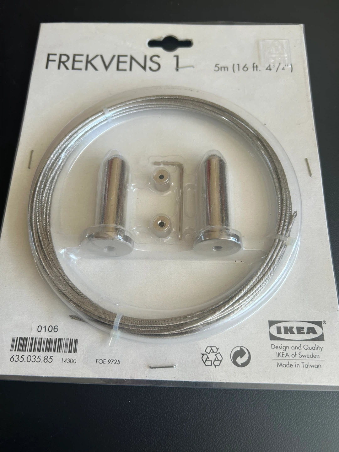 IKEA FREKVENS Curtain Hanging Wire 5m (16 ft)