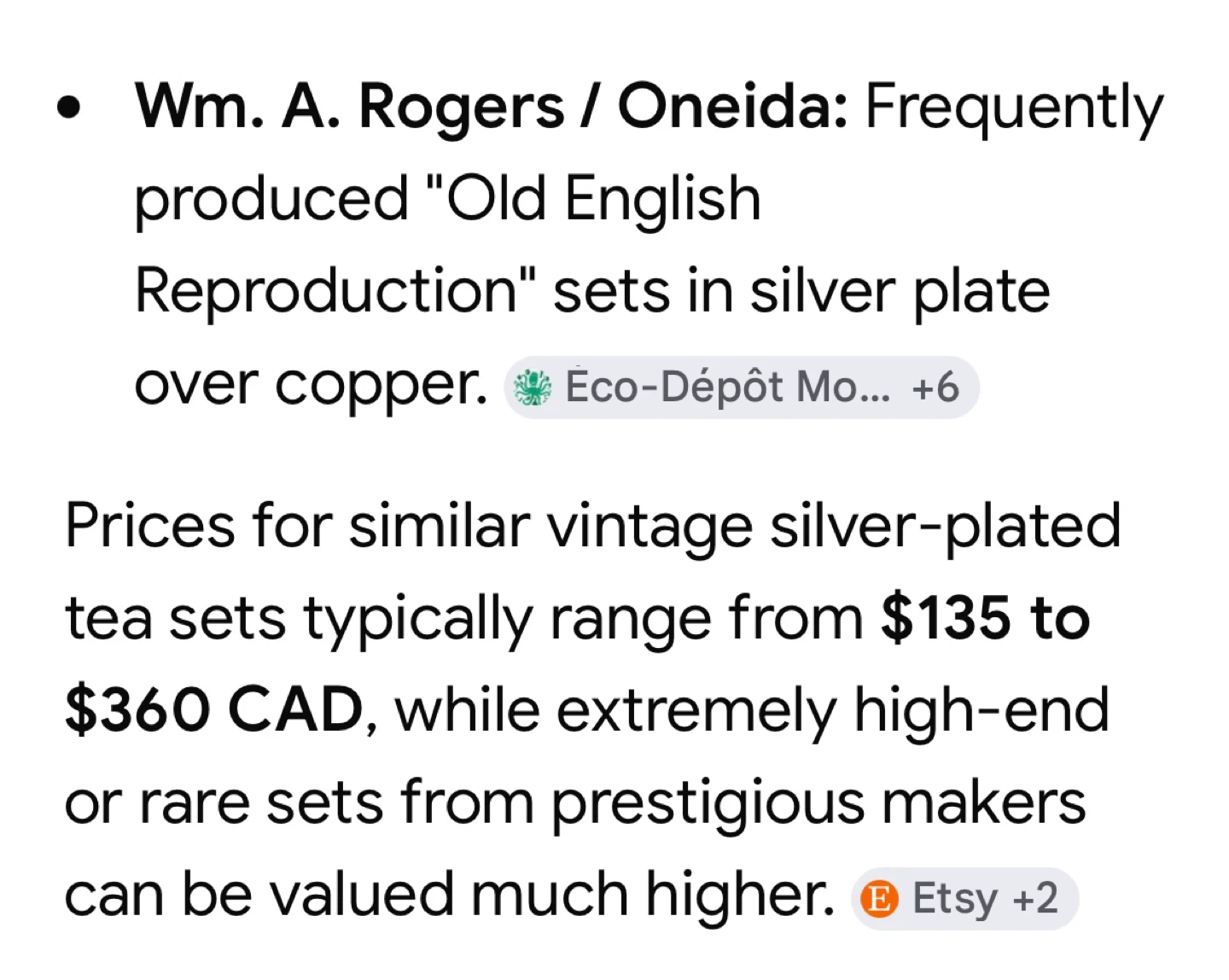 WM. A. Rogers Silver Plated Tea Set Component - photo 5