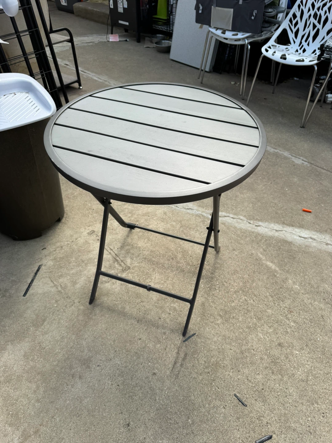 Round Metal Bistro Table