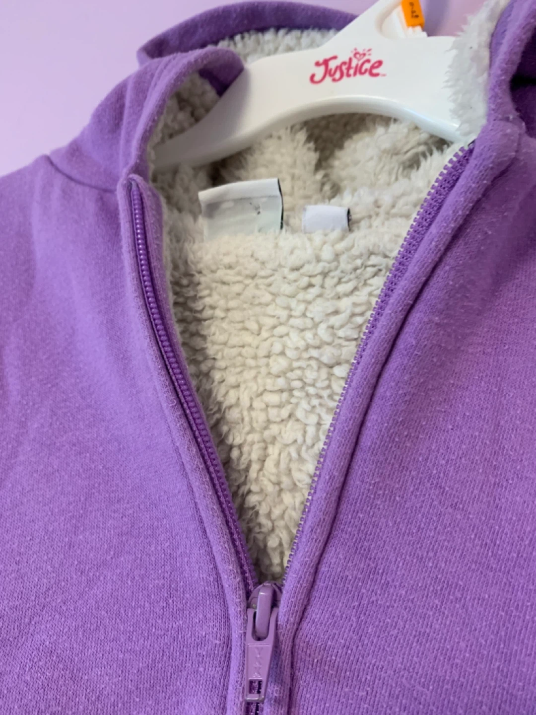 Puma Kids Purple Sherpa Lined Zip-Up Hoodie - photo 2