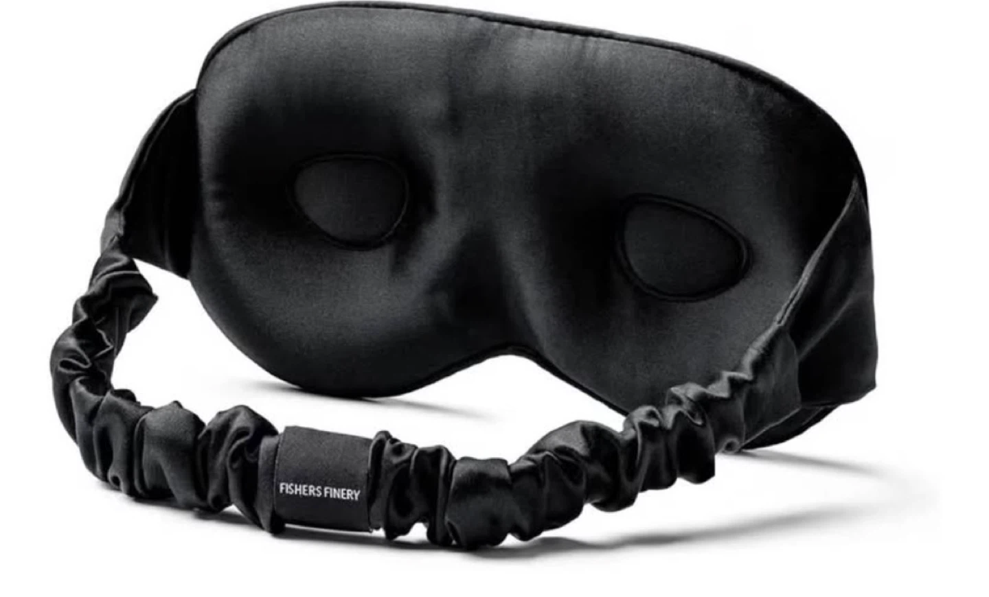 Fishers Finery Black Silk Sleep Mask