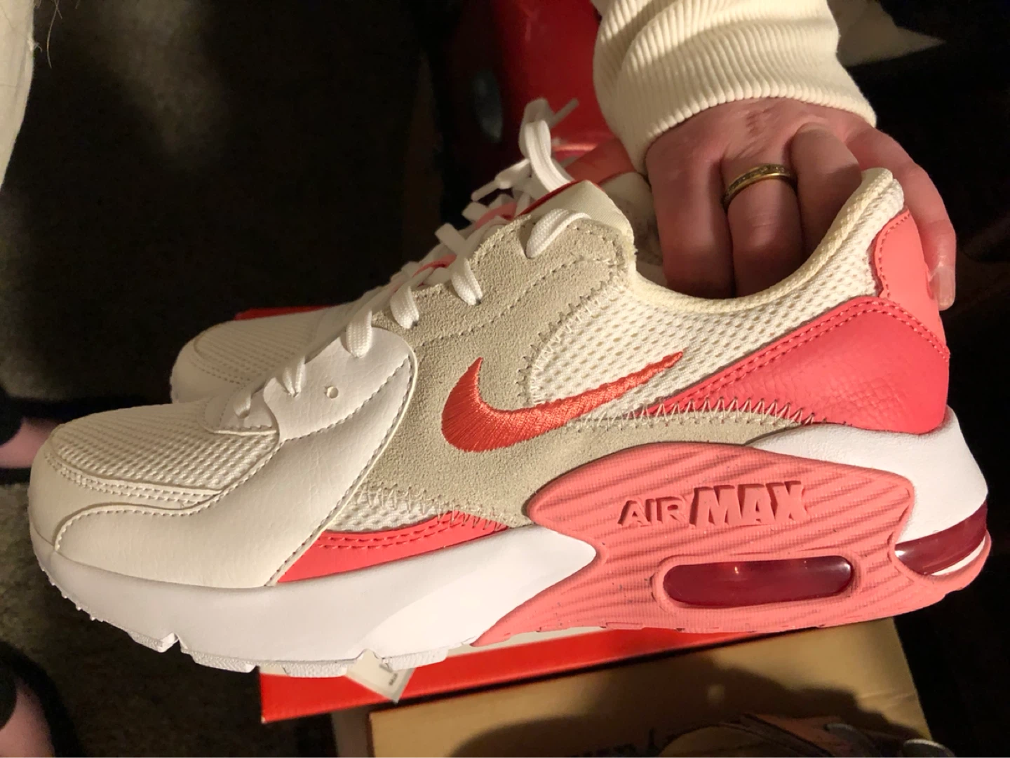 Nike Air Max Shoes White/Pink Size 8 - photo 2