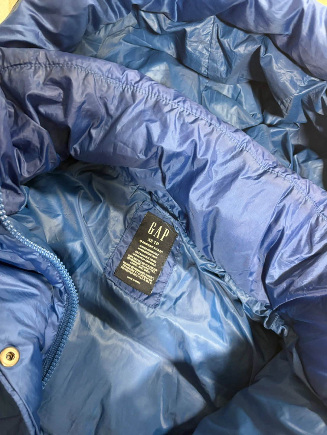 GAP Blue Puffer Jacket - XS - photo 2