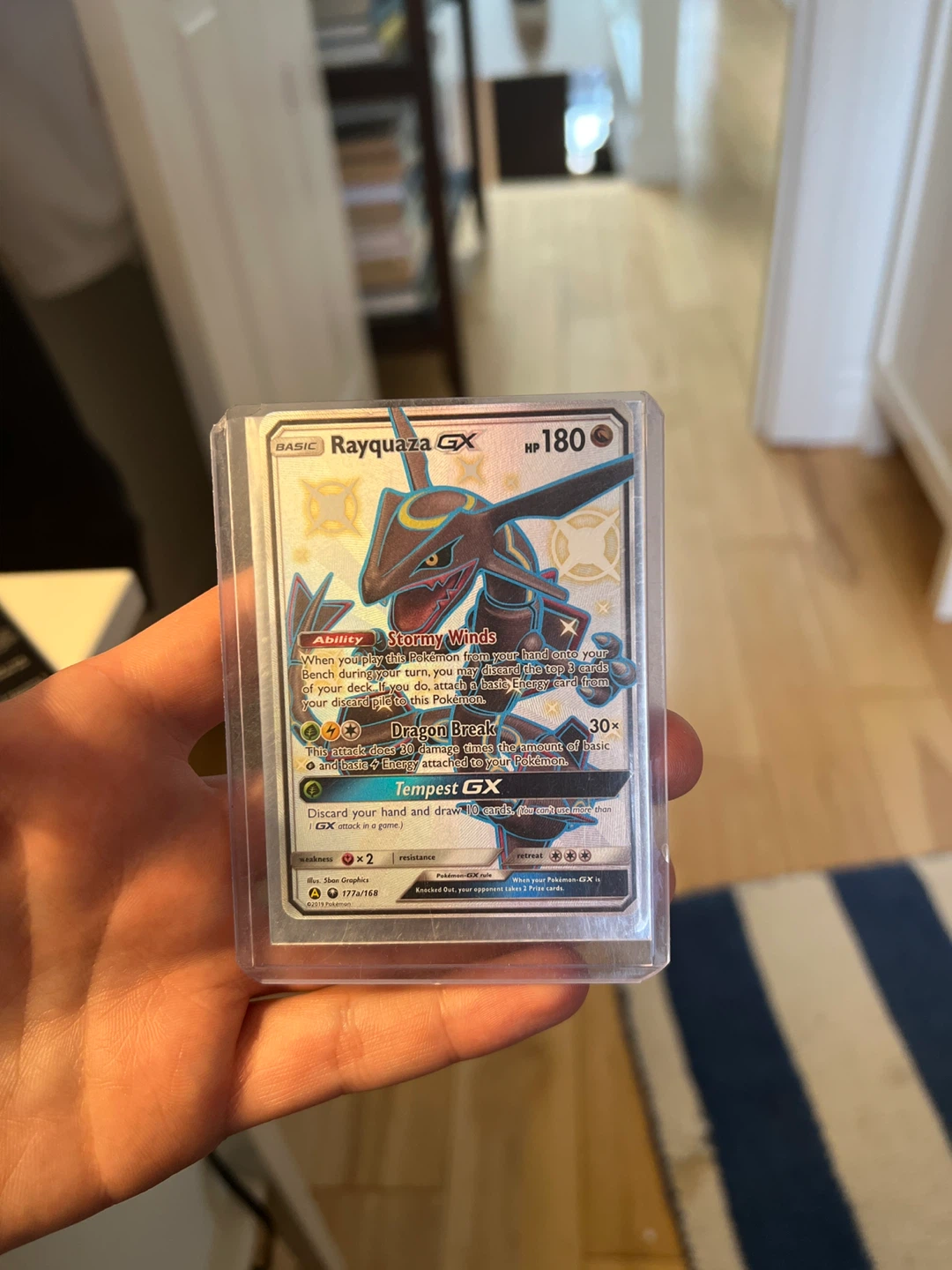 Shiny Rayquaza GX, perfect condition