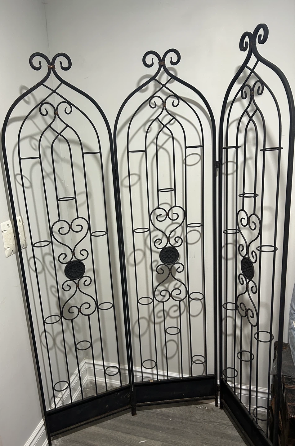 Wrought Iron Trifold Screen Room Divider