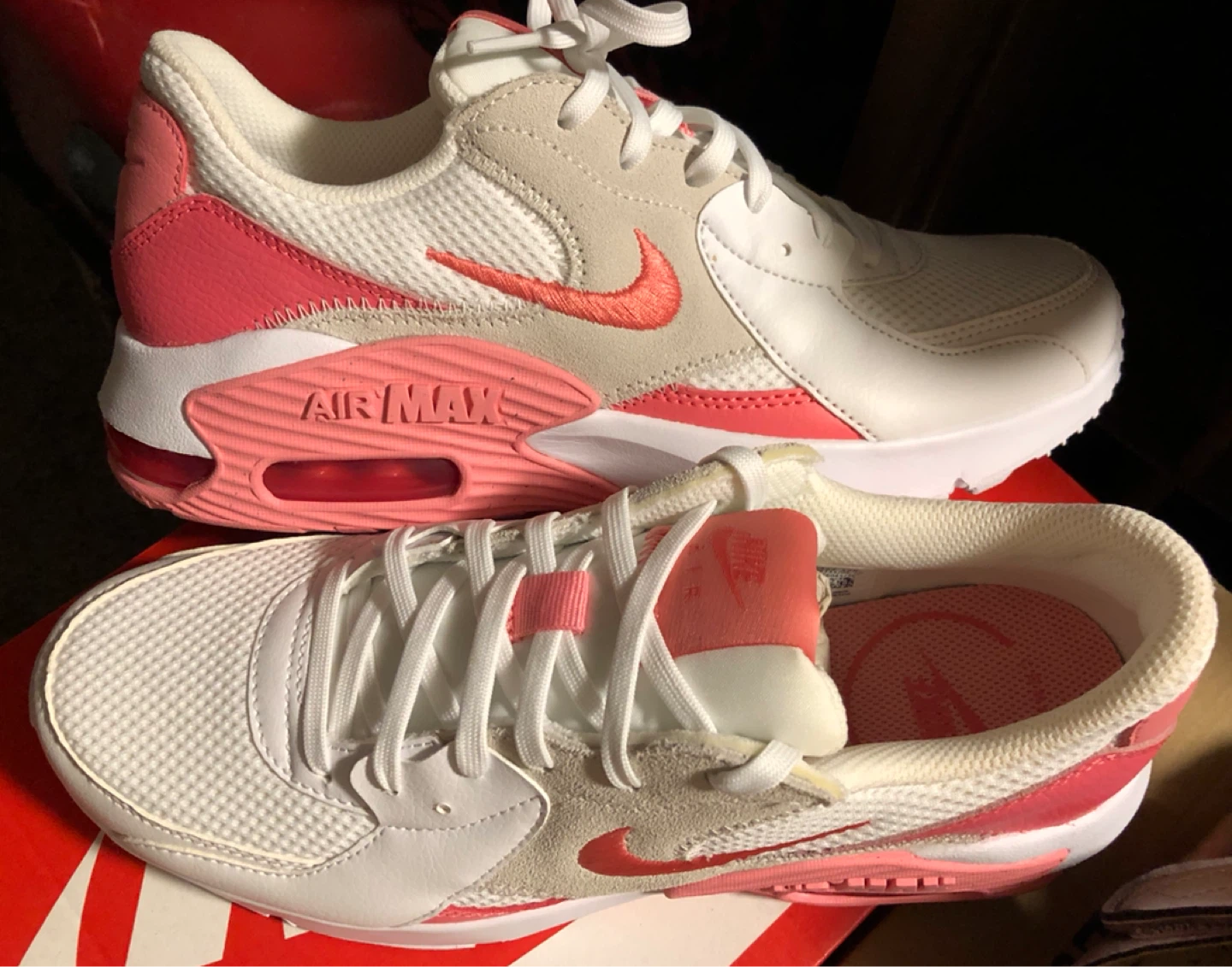 Nike Air Max Shoes White/Pink Size 8 - photo 3