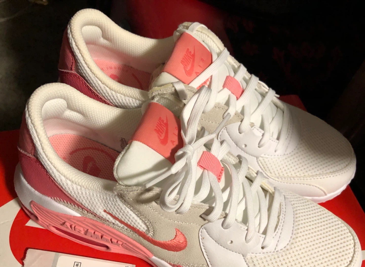 Nike Air Max Shoes White/Pink Size 8 - photo 4