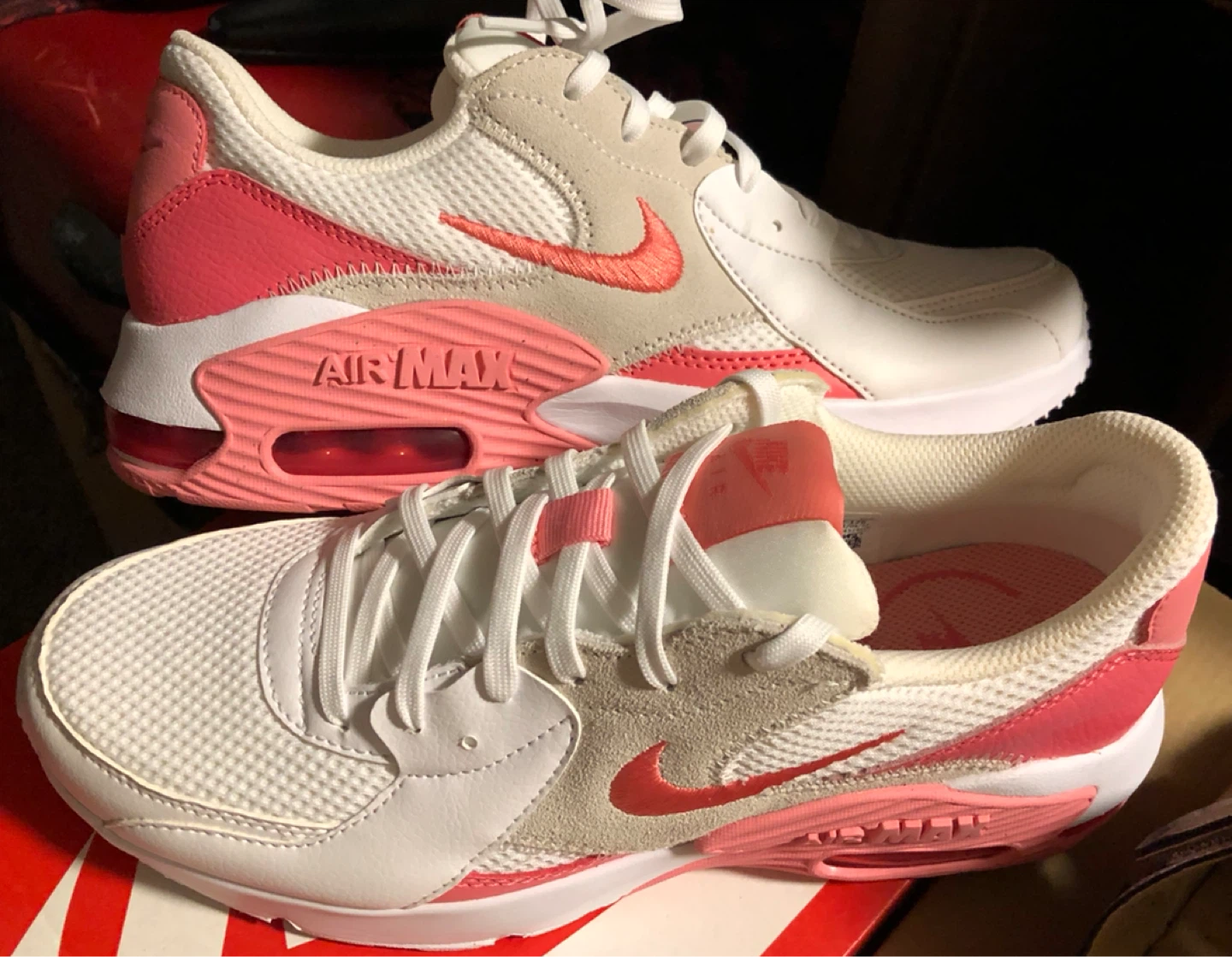 Nike Air Max Shoes White/Pink Size 8 - photo 5