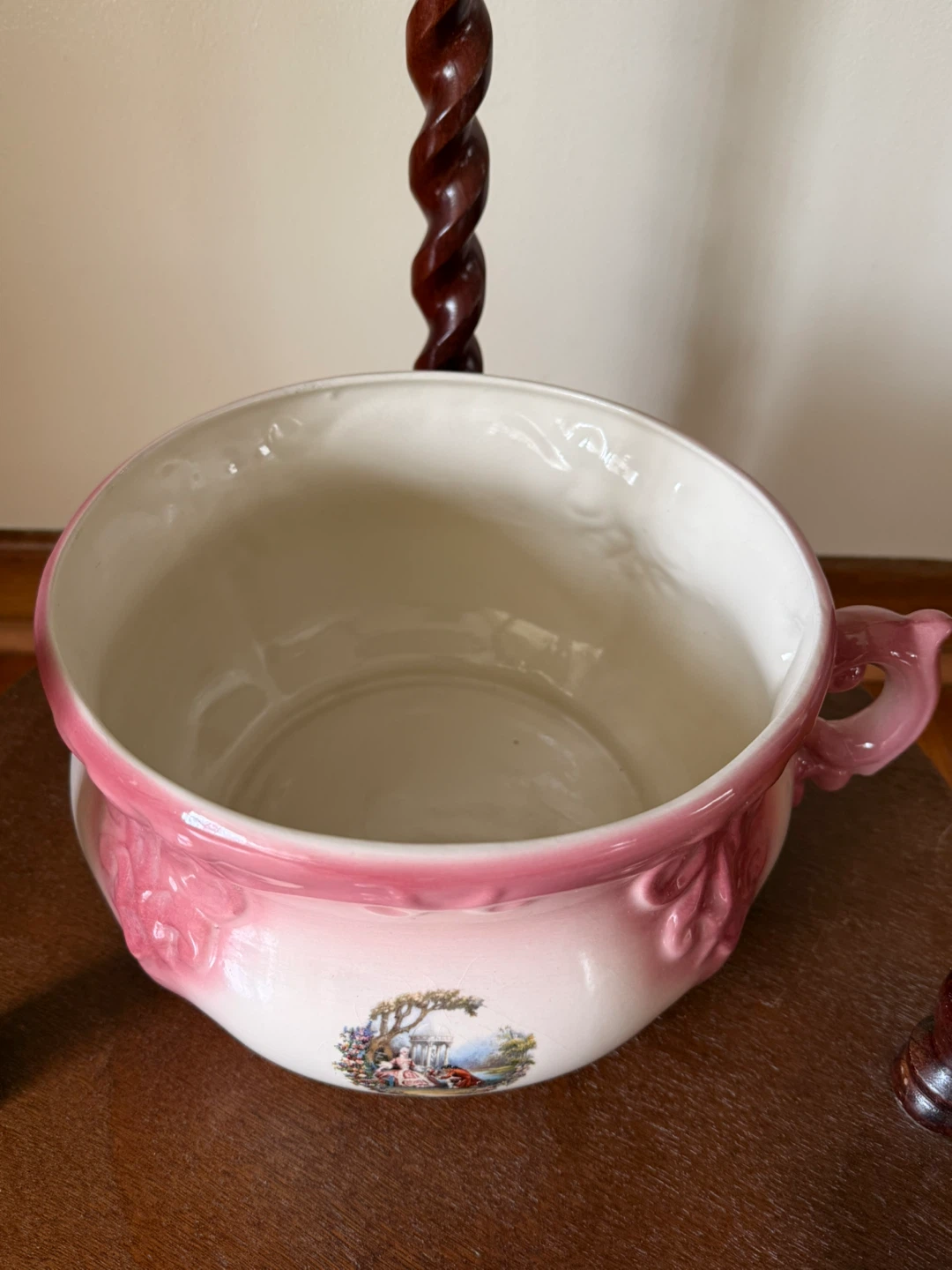 Vintage Pink Floral Wash Basin and Pitcher Set - photo 5