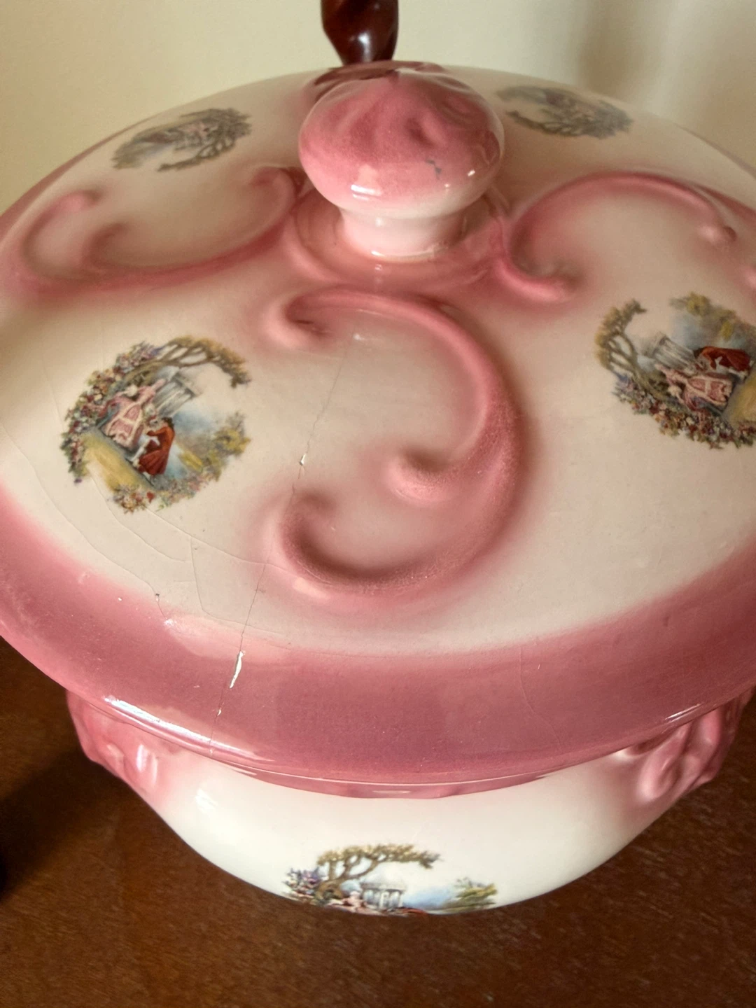 Vintage Pink Floral Wash Basin and Pitcher Set - photo 4