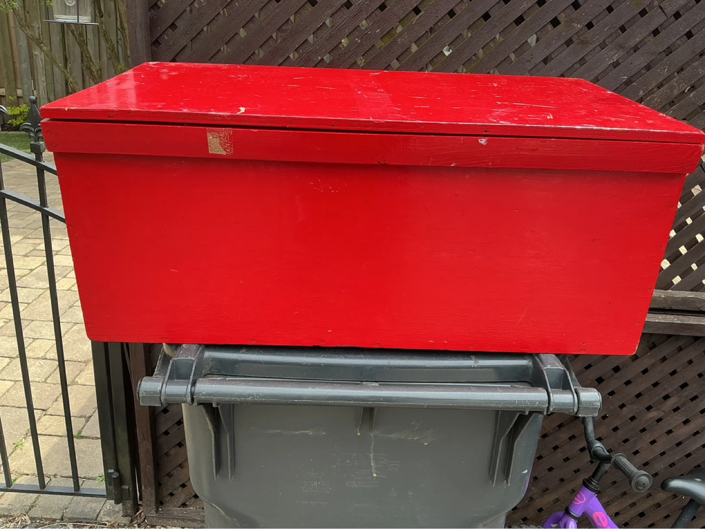 Antique Wooden Storage Chest Box ! - photo 2