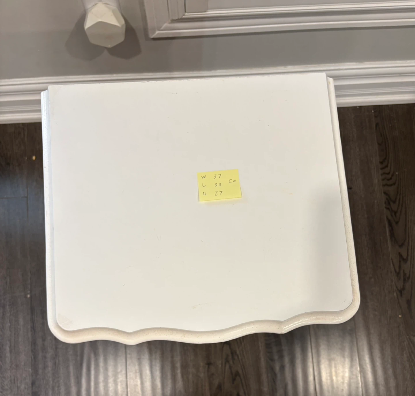 White Nightstand with Drawer - photo 2