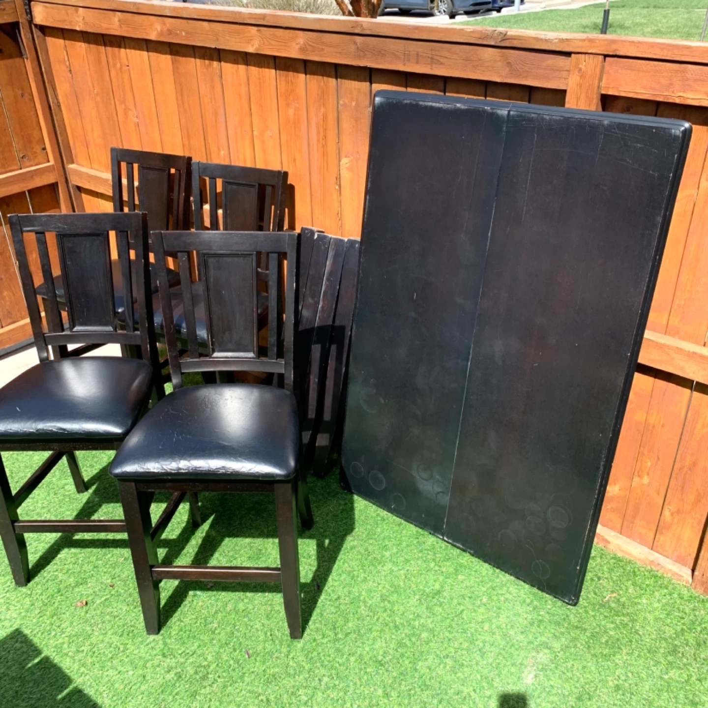 Dining Table Set Counter Height Table Stools 4 Chairs Furniture
