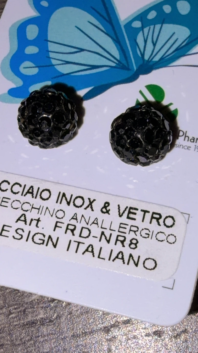 Pharma Black Sparkle Earrings