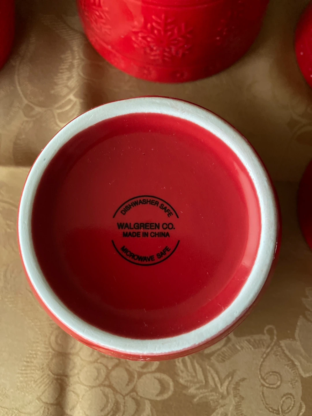 Walgreens Red Snowflake Mixing Bowls - photo 2