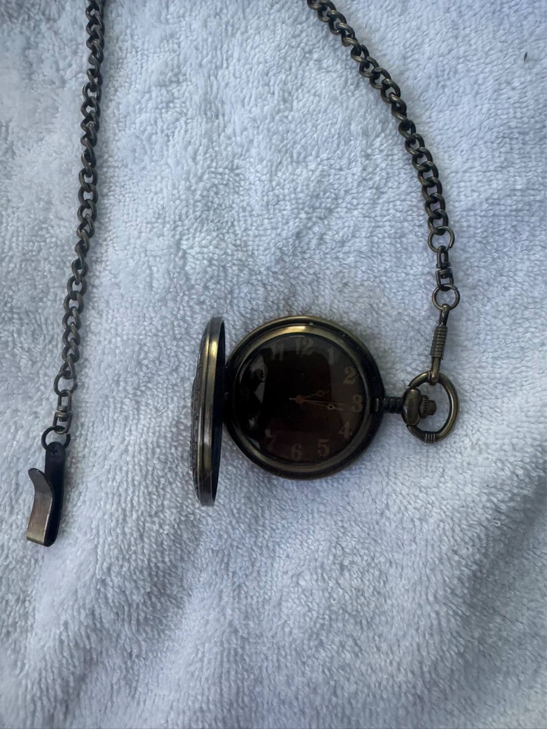 Bronze Eagle Pocket Watch with Chain - photo 2