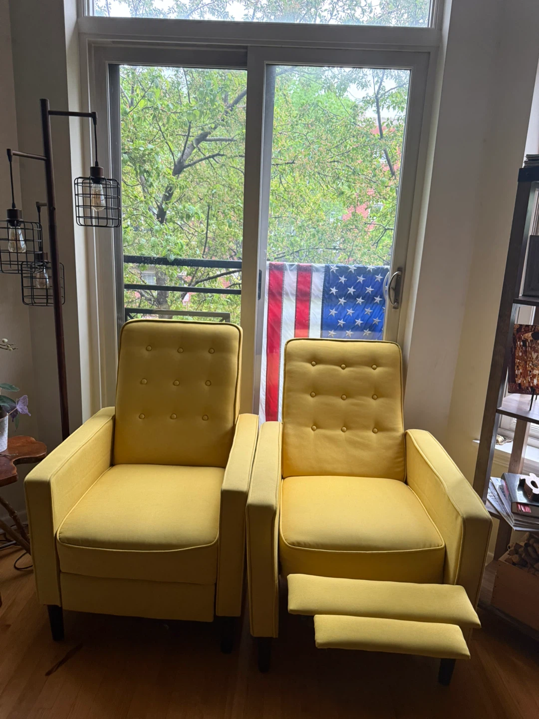 Yellow Recliner Chairs (Set of 2)