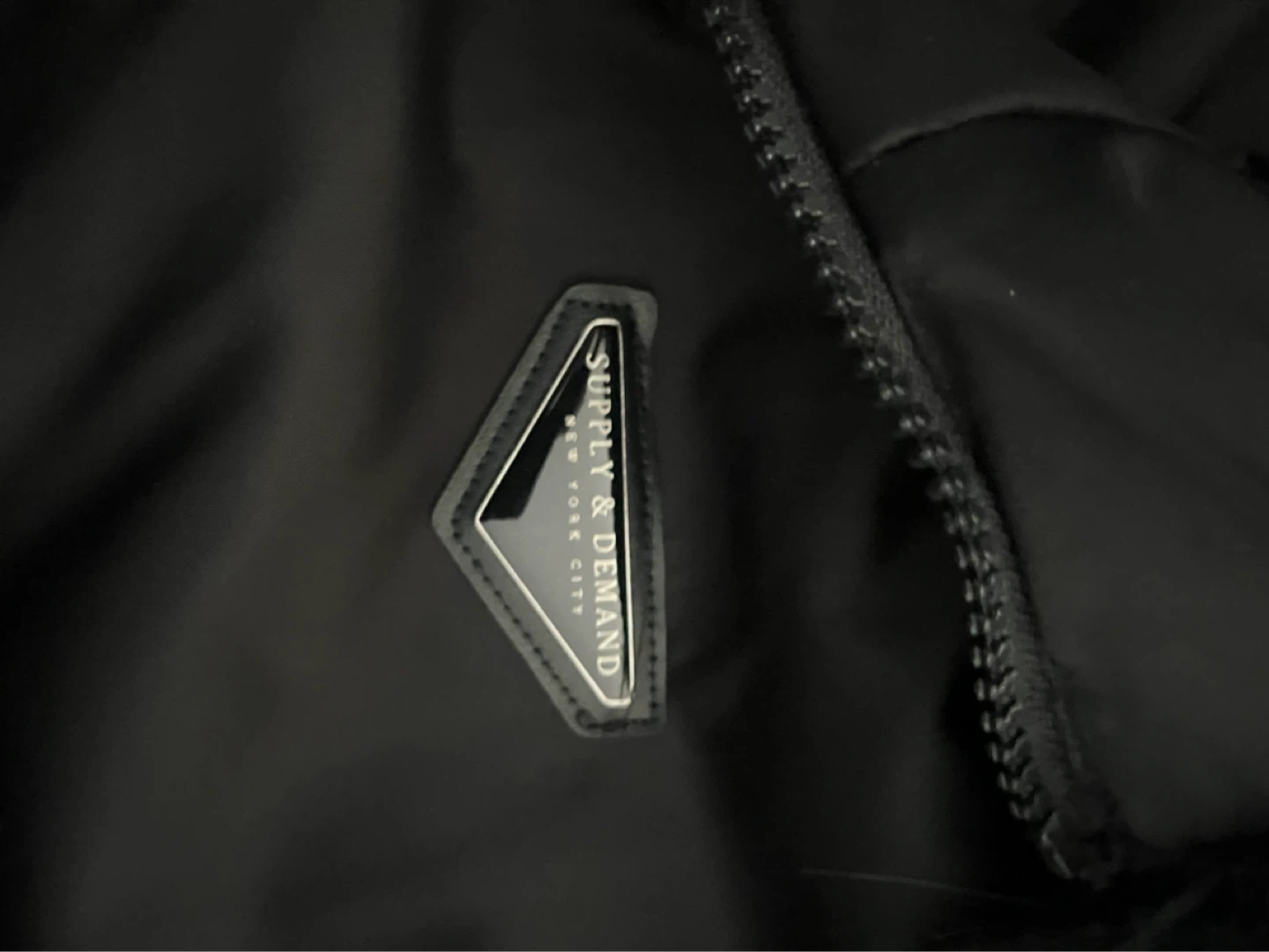 Supply & Demand Black Bomber Jacket with Orange Lining - photo 3
