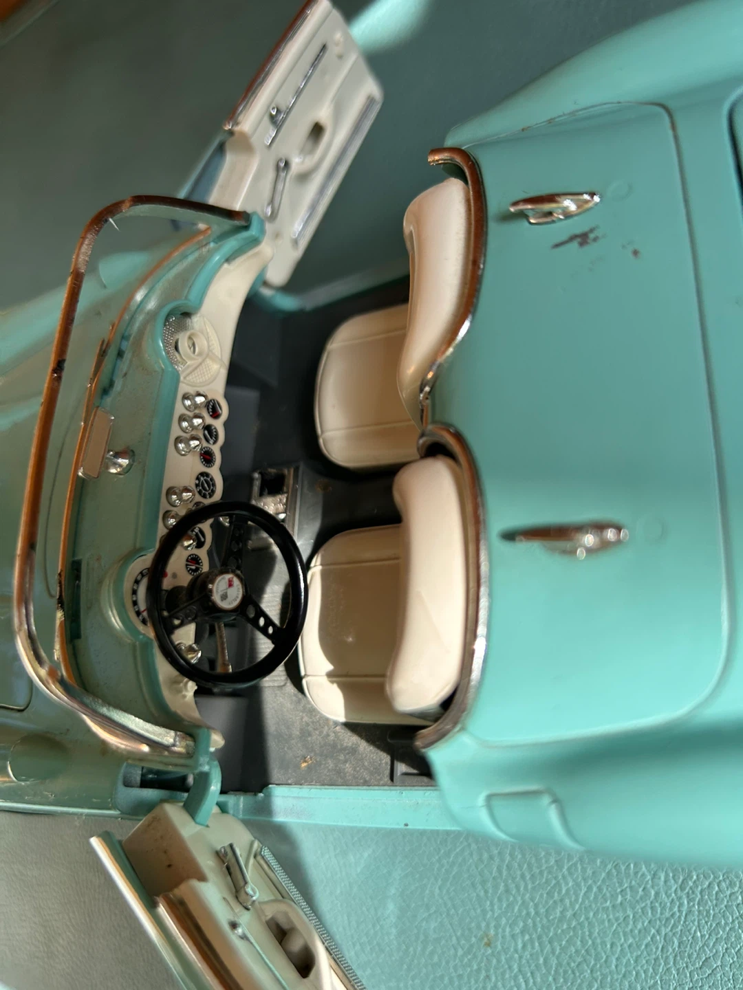 1957 Chevrolet Corvette Convertible Toy Car - Turquoise - photo 2