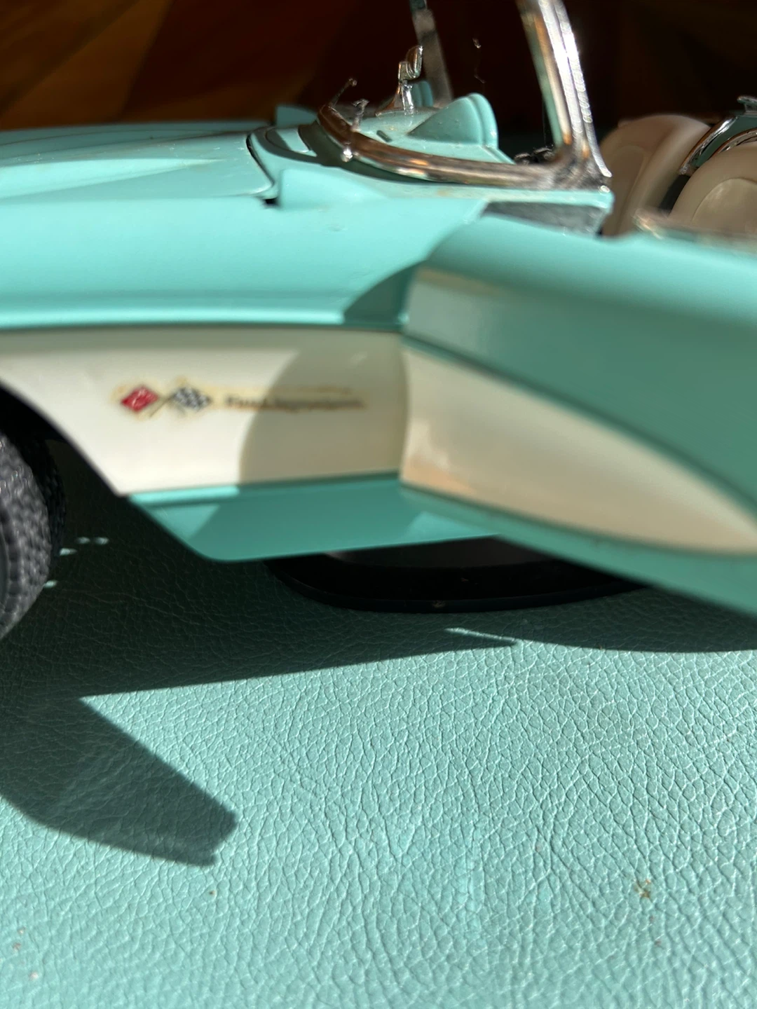1957 Chevrolet Corvette Convertible Toy Car - Turquoise - photo 4