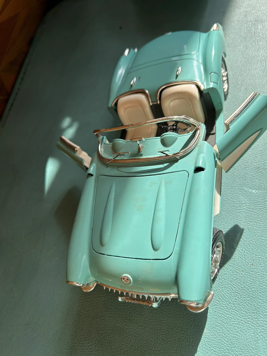 1957 Chevrolet Corvette Convertible Toy Car - Turquoise