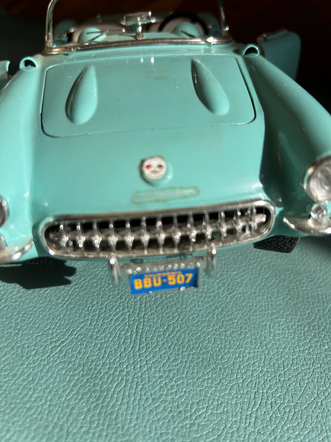 1957 Chevrolet Corvette Convertible Toy Car - Turquoise - photo 3