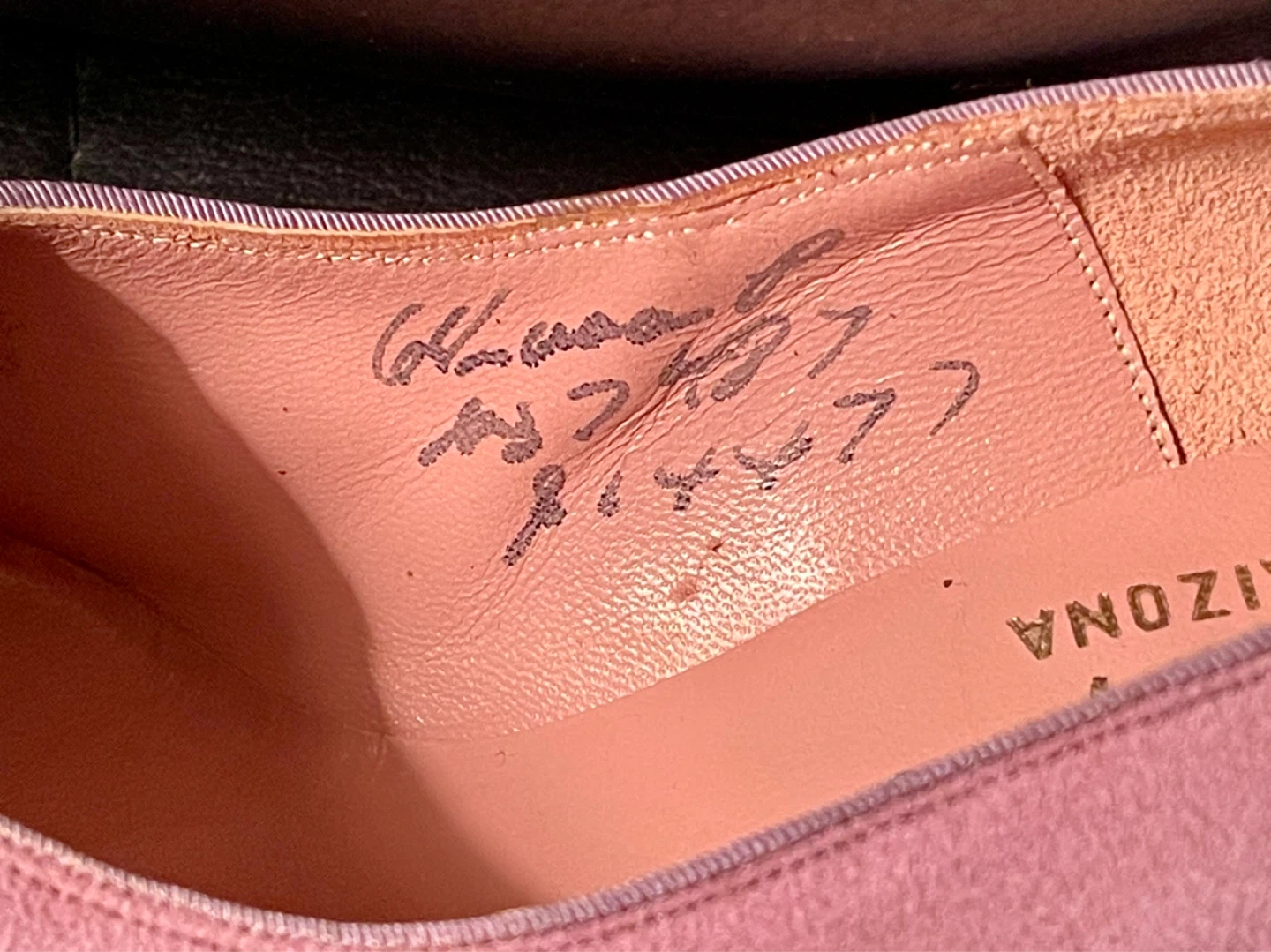 1950s Vintage Pink Suede Heeled Shoes - photo 5