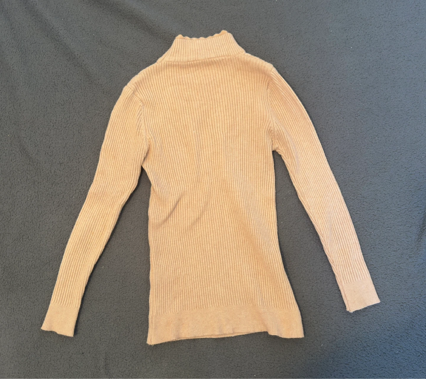 Women's Ribbed Turtleneck Sweater - Beige - photo 2