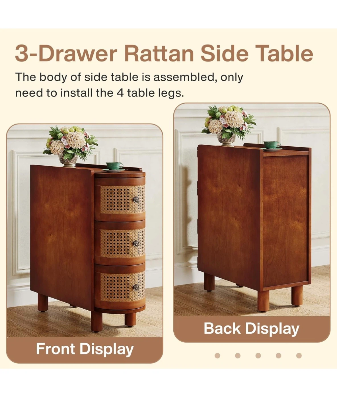 2 Matching Wood Side Tables/Nightstands - photo 3