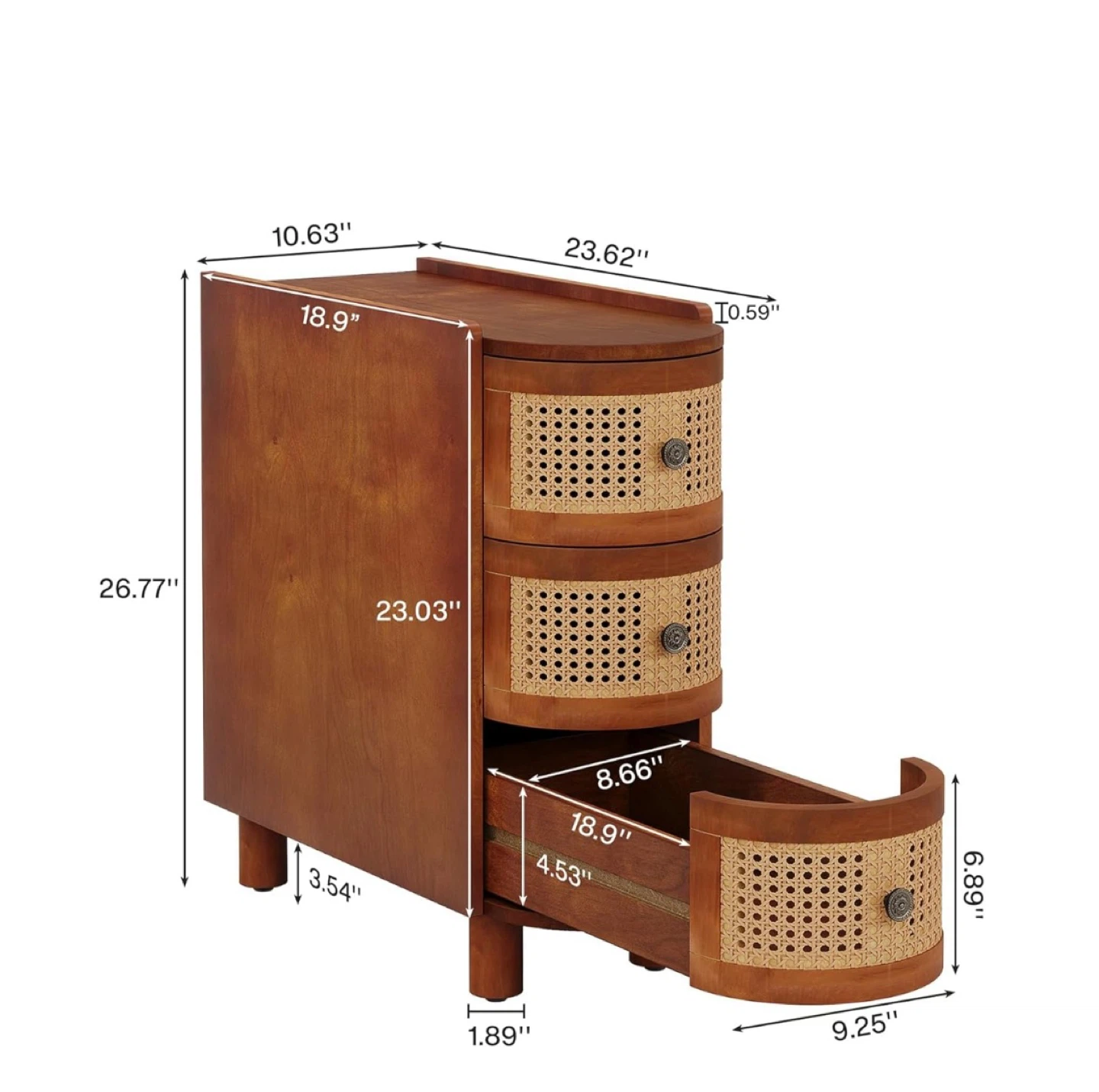 2 Matching Wood Side Tables/Nightstands - photo 2