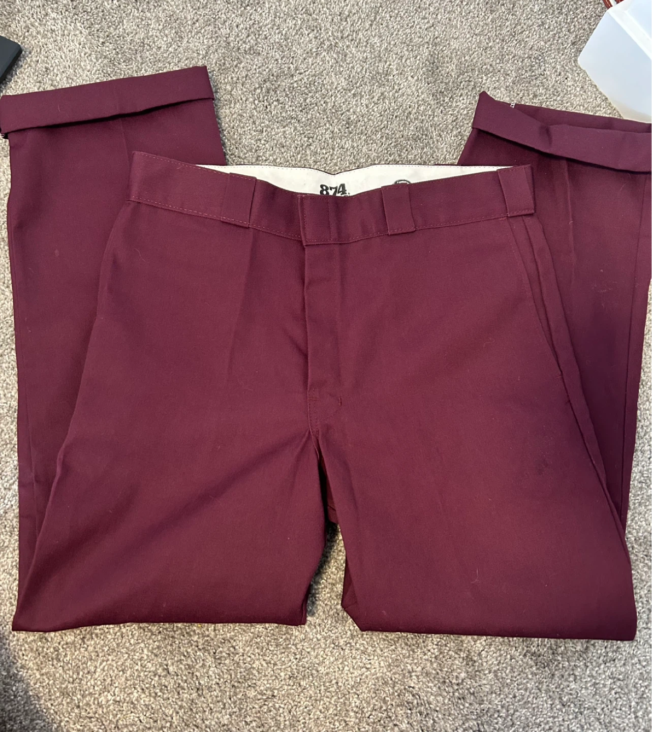 Dickies 874 Burgundy Work Pants - photo 2