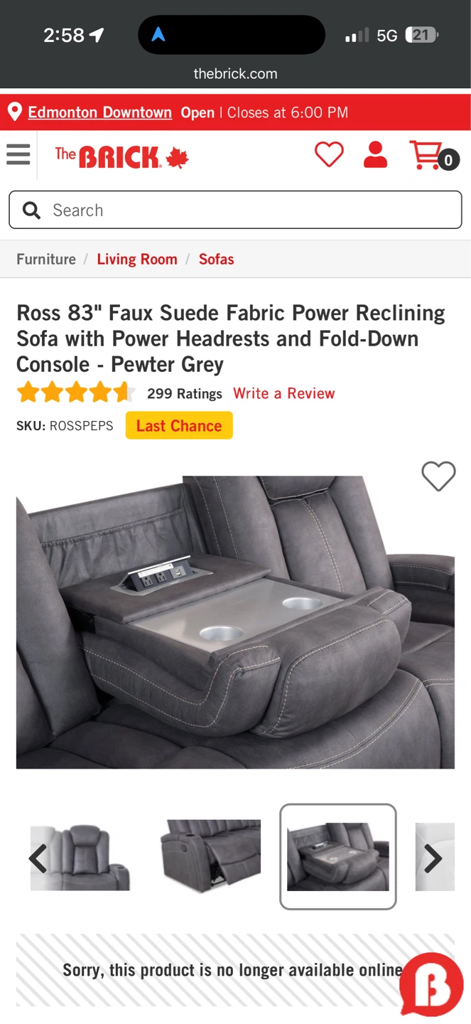 Dark Grey Reclining Loveseat with Console - photo 4