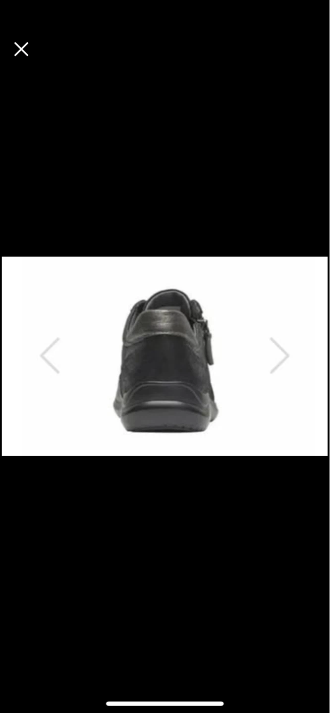 Woman’s Black Leather Lace & Zipper Sneaker - photo 2