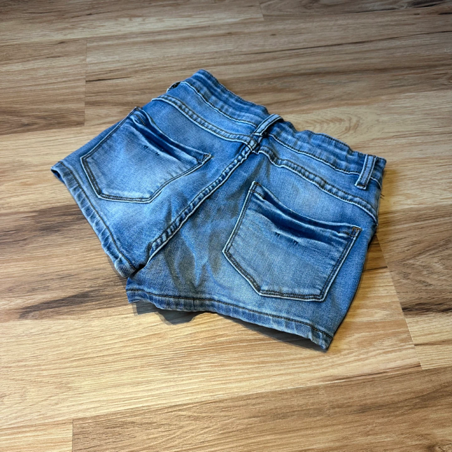 Distressed Denim Shorts - photo 2