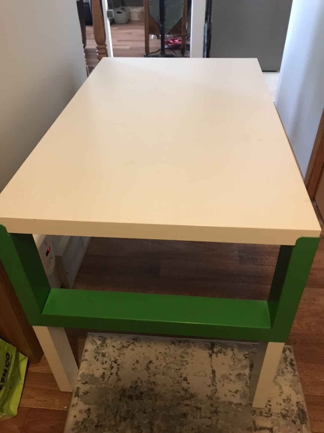 White and Green Desk / Kids Table