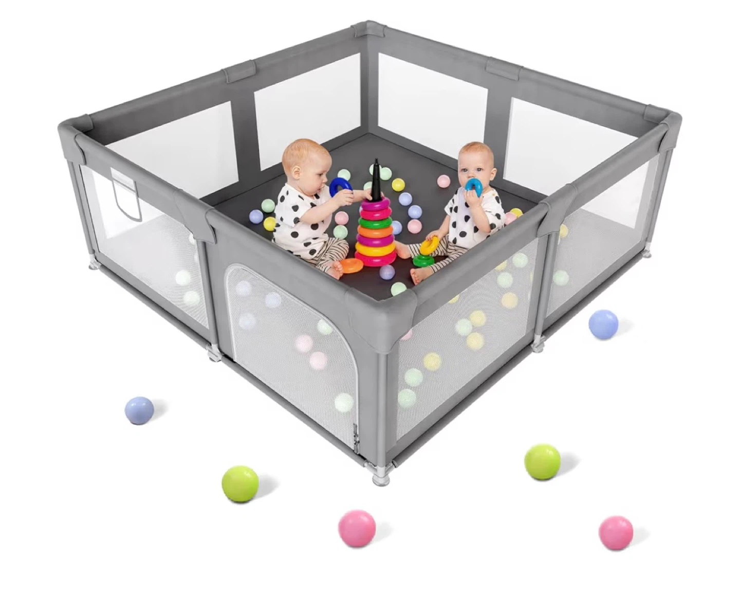 Baby Playpen Grey