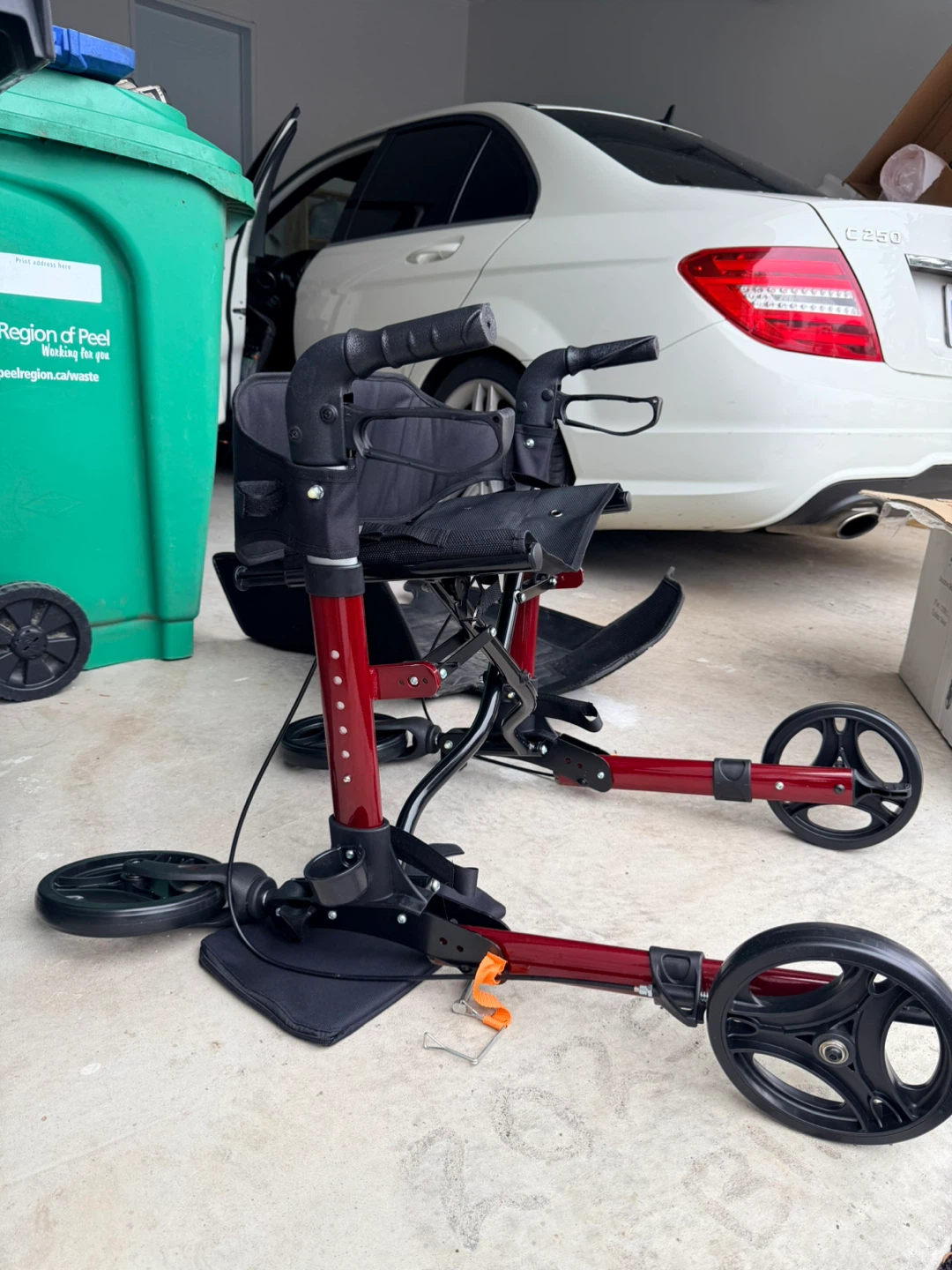 EZee Life "X" Frame Folding Rollator - Red - photo 2