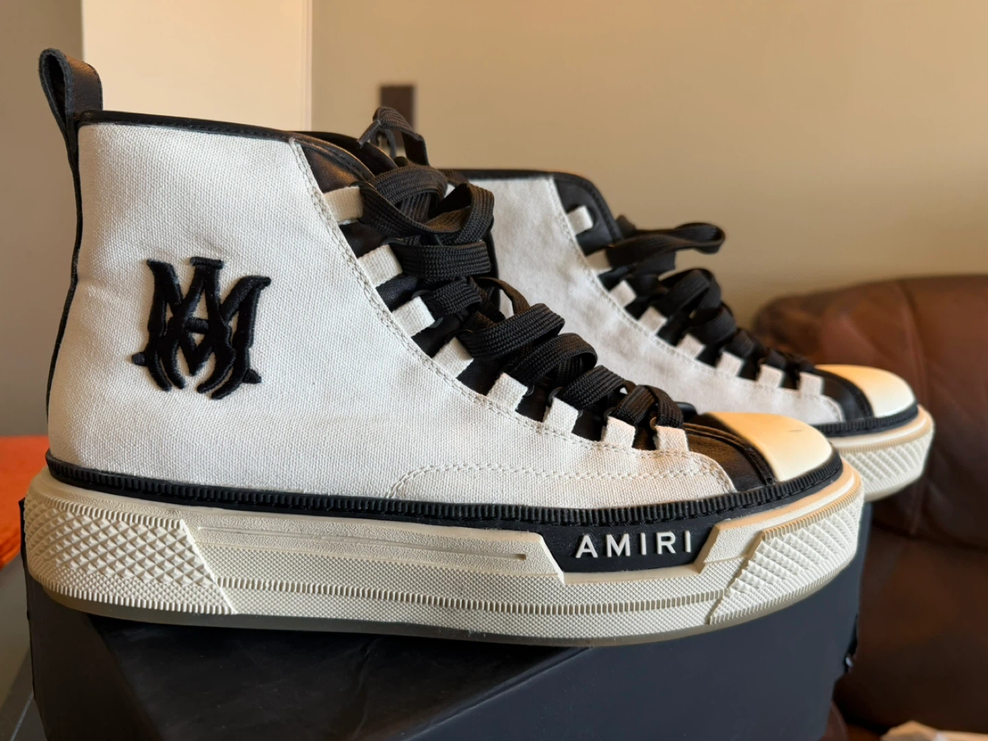 Amiri High Top Canvas Sneakers - photo 4