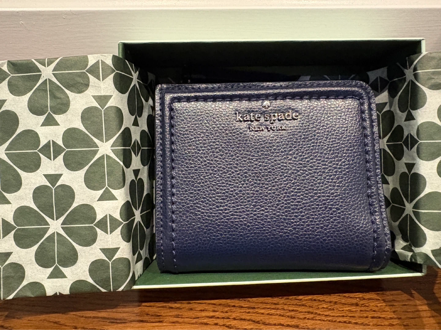 Kate Spade New York Navy Leather Bifold Wallet