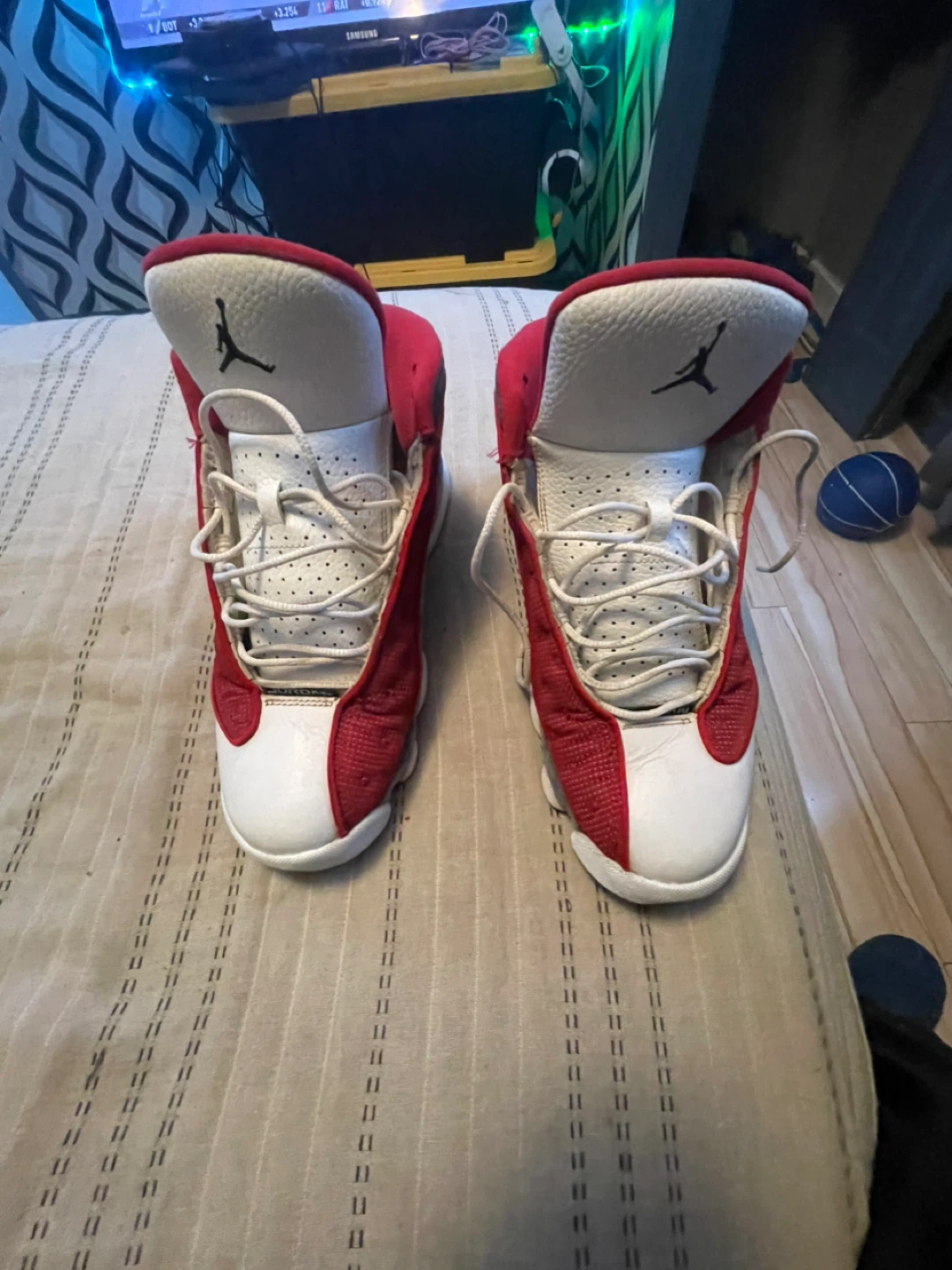 Air Jordan 13 Red White Basketball Shoes