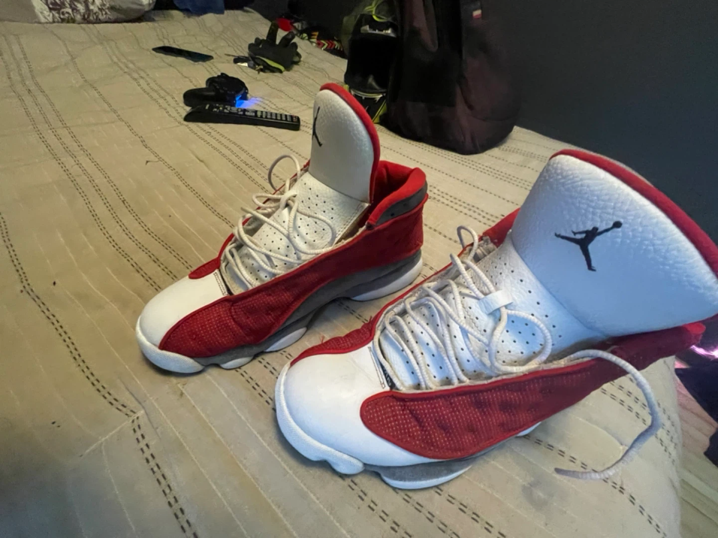 Air Jordan 13 Red White Basketball Shoes - photo 5