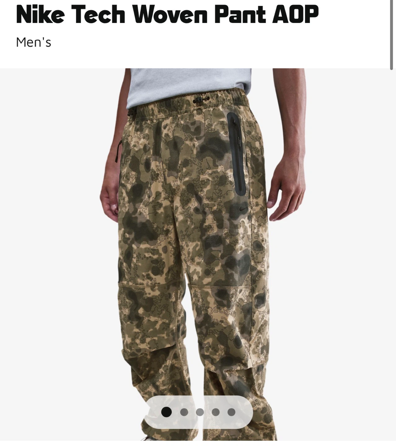 Men’s Nike Tech Woven Pant AOP - Size Large - photo 5