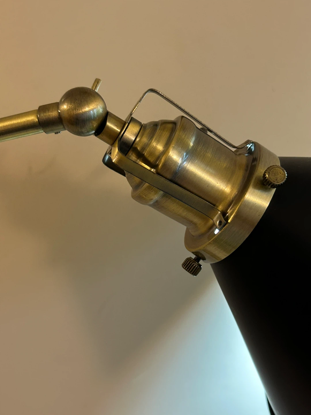 Adjustable Floor Lamp - Black with Brass Accents - photo 4