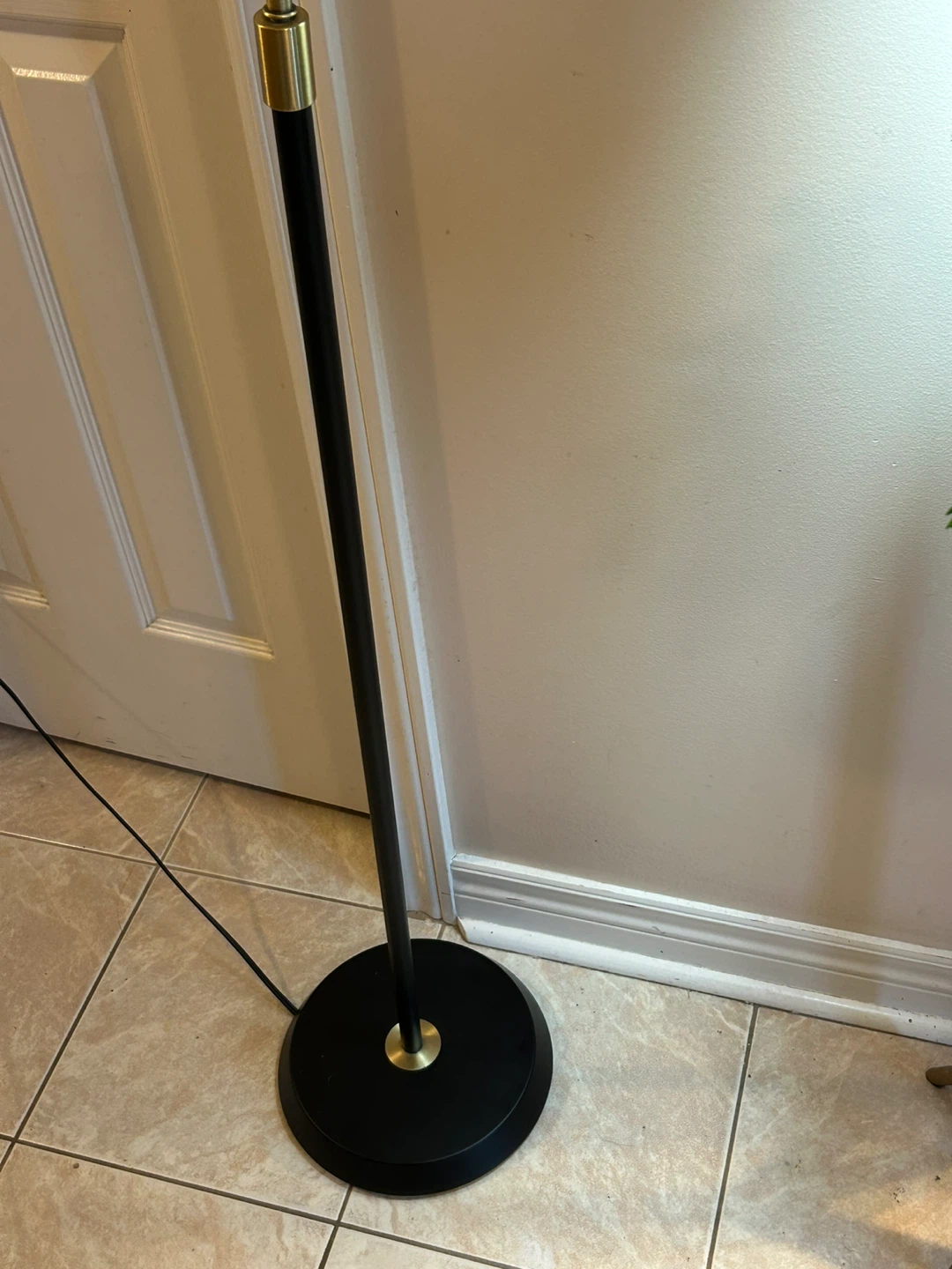Adjustable Floor Lamp - Black with Brass Accents - photo 3