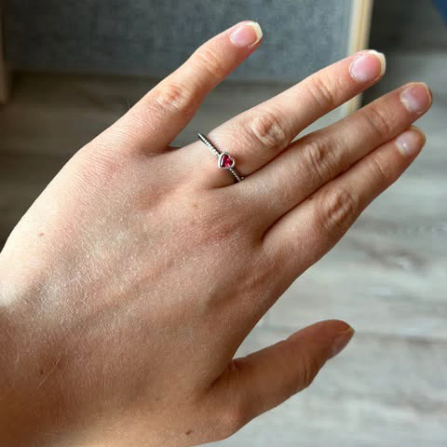 Silver Pandora Valentine Ring