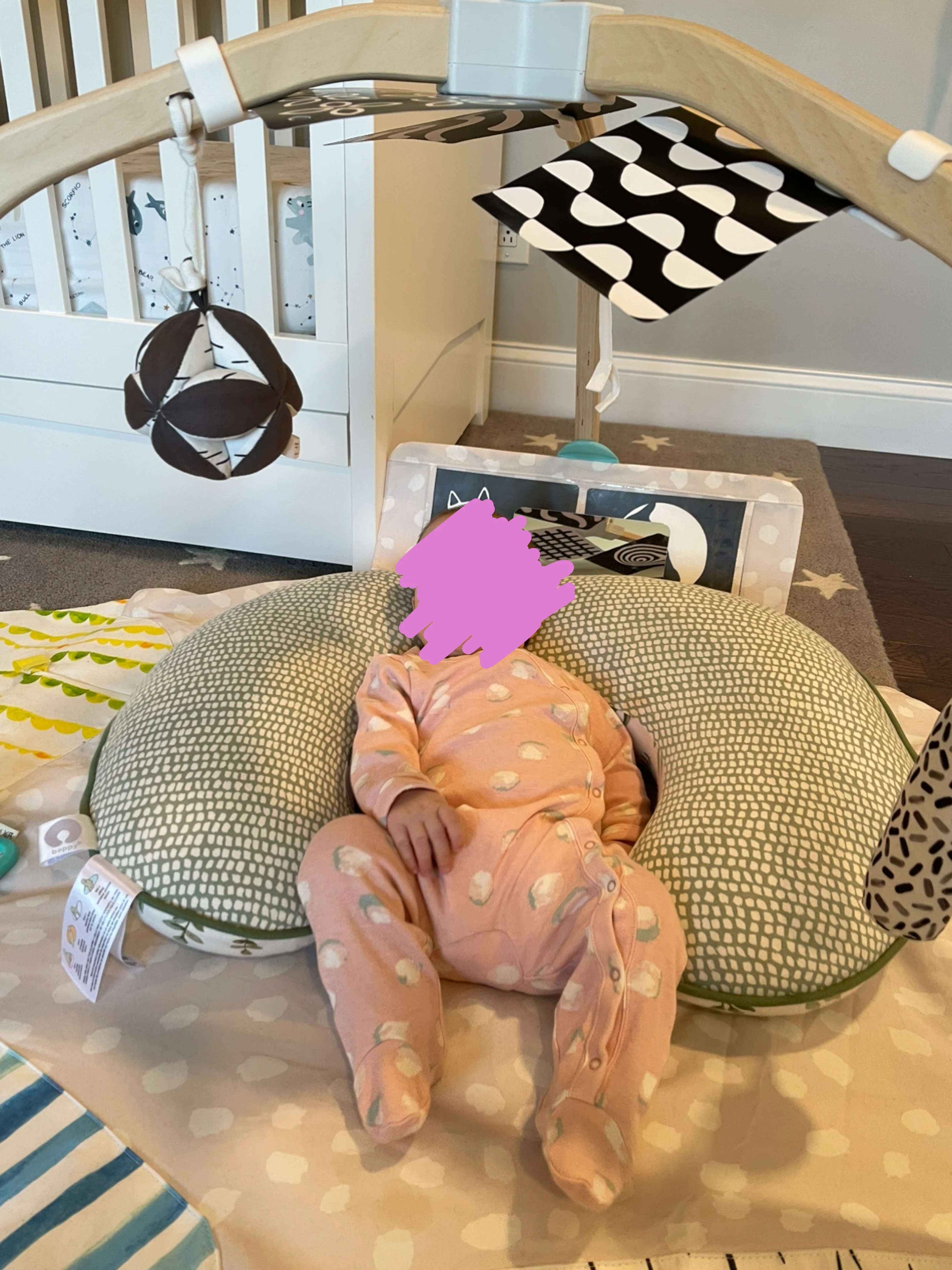 Boppy nursing pillow with cover
